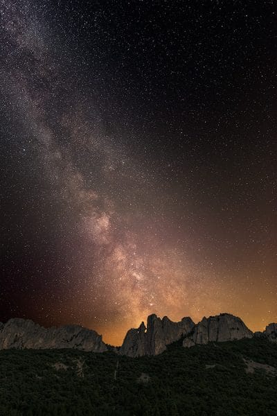 Dentelles de Montmirail et Voie lactée