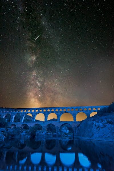 Le pont du Gard et sa rivière d’étoiles