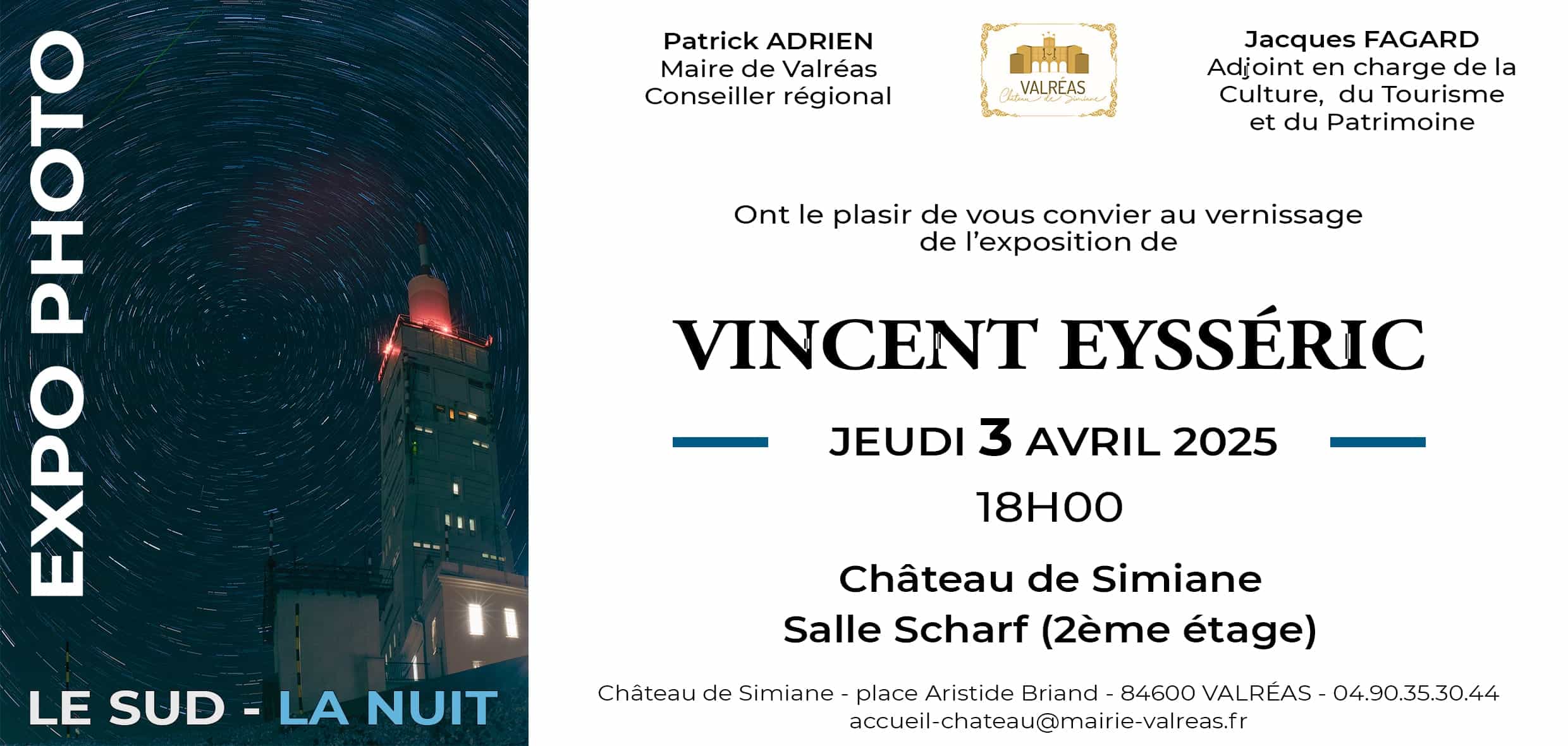 Invitation au vernissage de Célest-Art au Château Simiane