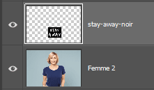 Calque rectangle Noir : Stay Away