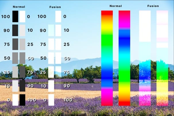 Mode de fusion : Densité linéaire - (Ajout)