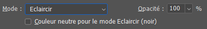 Nouveau calque Eclaircir