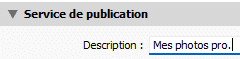 Service de publication en ligne avec Lightroom Classic