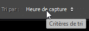 Critère de tri dans Lightroom Classic