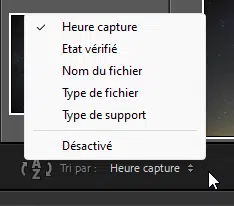 Zone de tri dans Lightroom Classic