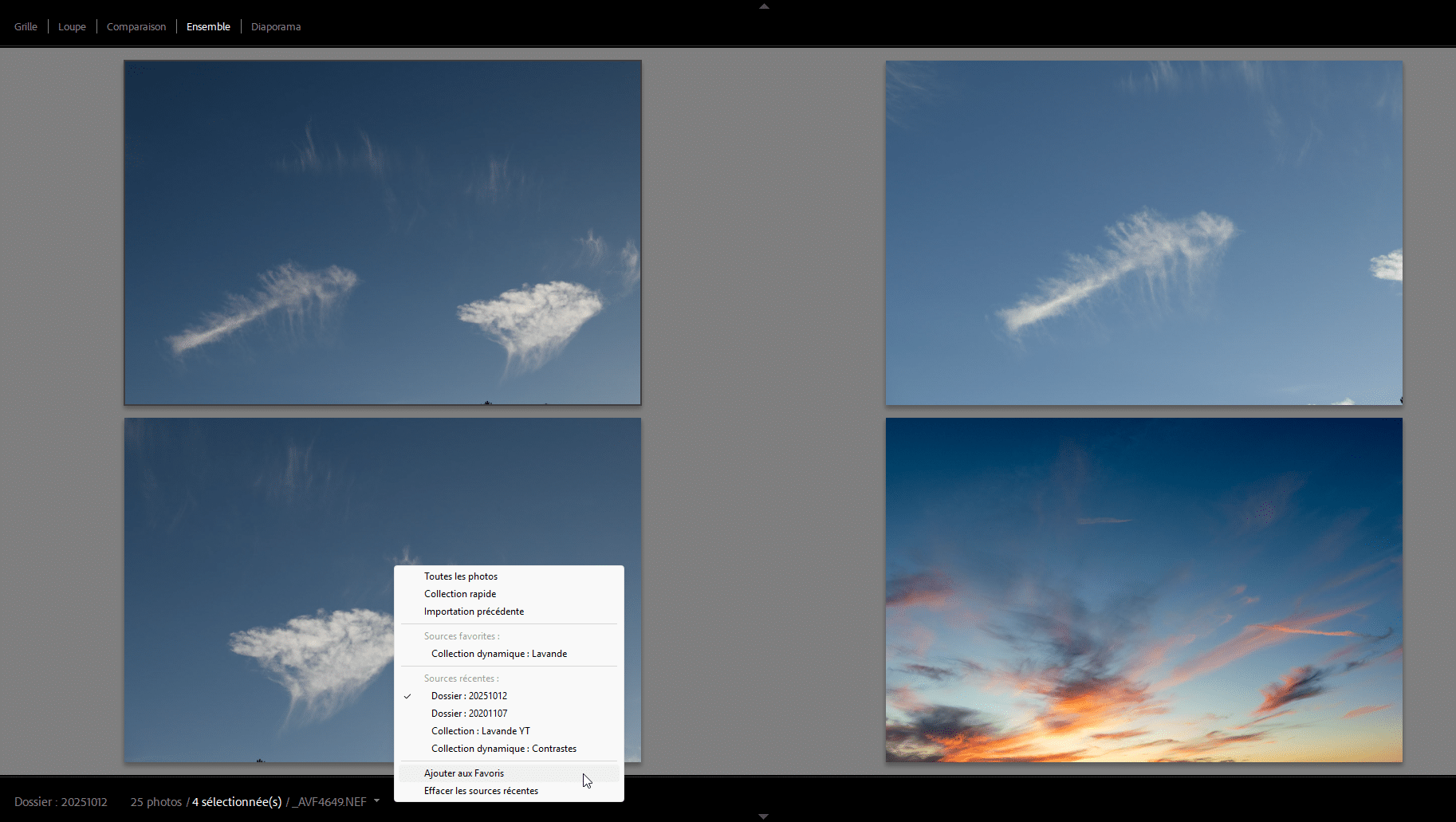 Ecran secondaire et options de Lightroom Classic