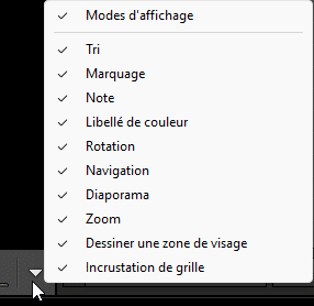 Les autres icônes disponible de la barre d'outils de Lightroom Classic