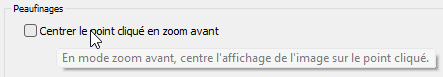 Centrer sur le point cliqué en zoom avant dans Lightroom Classic
