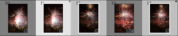 Film fixe, Comparaison, Sélection et Candidat dans Lightroom Classic