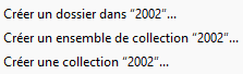 Menu contextuel de conversion en collection dans Lightroom Classic