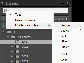 Suppression d'un libellé de couleurs dans Lightroom Classic