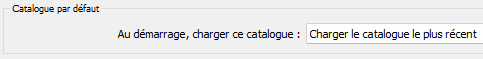 Charger le catalogue dans Lightroom Classic