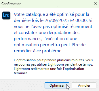 Optimiser un catalogue avec Lightroom Classic