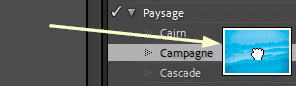 Glisser déposer une photo sur un mot clé dans Lightroom Classic