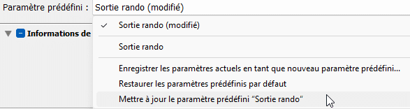 Modifier les paramètres prédéfinis de métadonnées Lightroom Classic