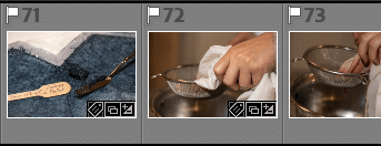 Badge de collections dans le film fixe de Lightroom Classic