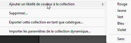 Libellé de couleurs dans Lightroom Classic