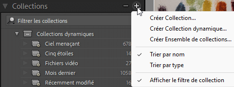 Tri dans les collections de Lightroom Classic
