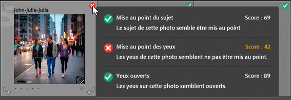 Score et curseur de tolérance - Lightroom Classic