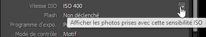 Filtre par vitesse ISO dans Lightroom Classic