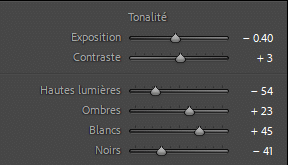 Réglage de la tonalité dans Lightroom Classic
