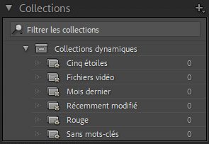 Panneau Collections de Lightroom Classic