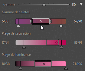 Gamme de couleurs dans Lightroom Classic