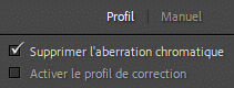 Supprimer les aberrations chromatiques dans Lightroom Classic