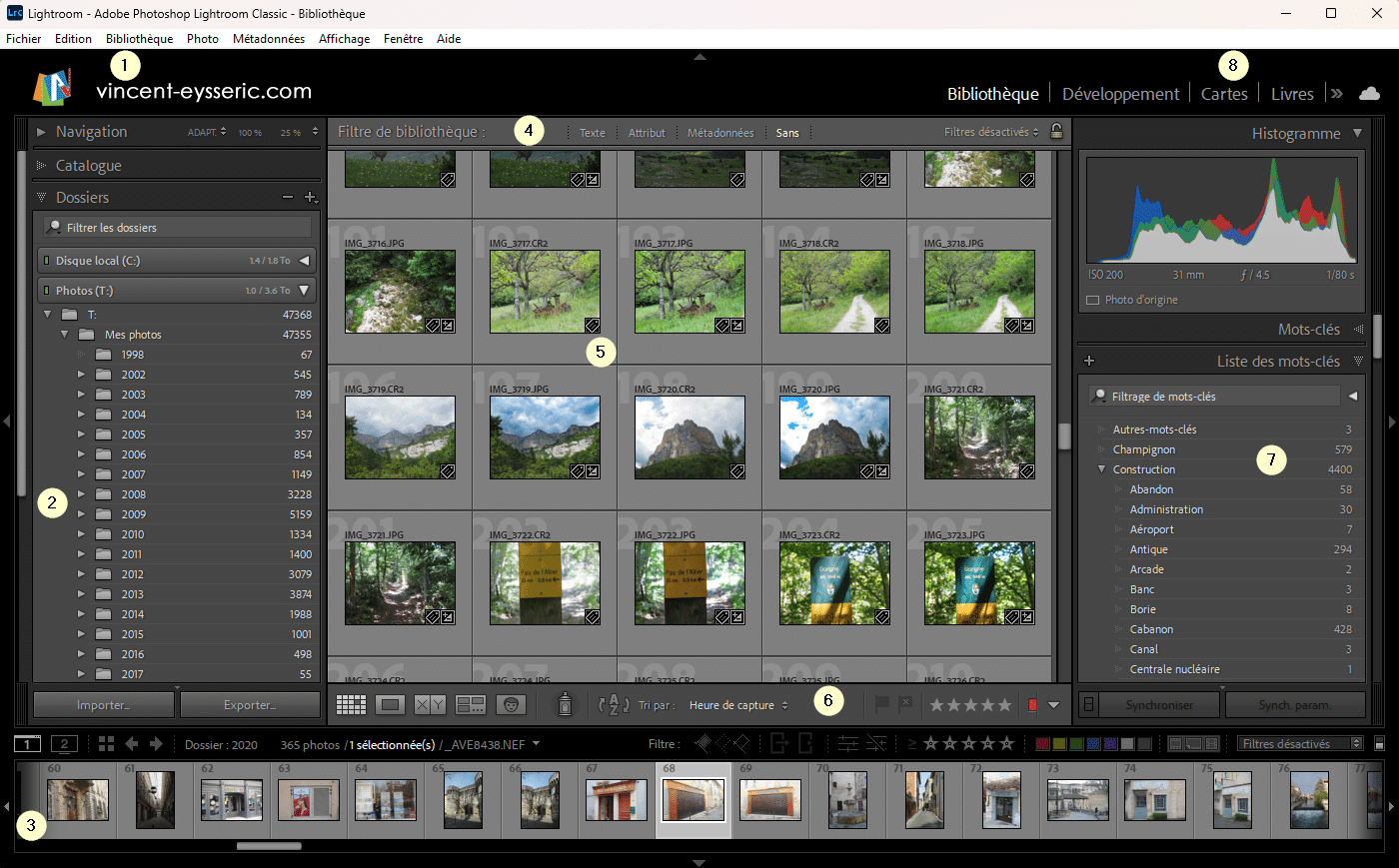 Présentation générale de Lightroom Classic