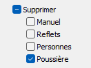 Paramètre prédéfini Supprimer Poussière dans Lightroom Classic