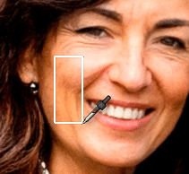 Zone de sélection avec la pipette dans Lightroom Classic