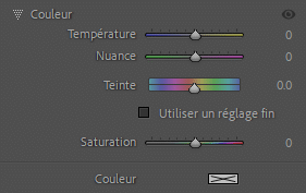 Réglages des couleurs dans les masques de Lightroom Classic
