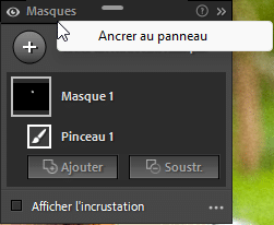 Clic doit : Masques ancrer au panneau dans Lightroom Classic