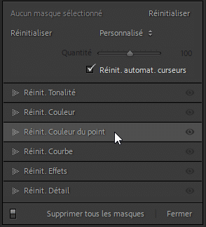 Mode Solo des réglages des masques Lightroom Classic