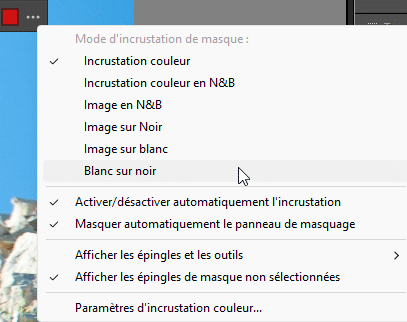 Menu de gestion des masques et des outils de masquage dans Lightroom Classic
