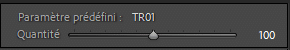 Réglage de la quantité de paramètres prédéfinis dans Lightroom Classic