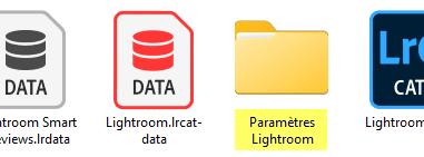 Dossier des paramètres prédéfinis dans Lightroom Classic