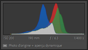 La photo comporte un aperçu dynamique dans Lightroom Classic