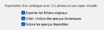 Exporter vers un nouveau catalogue et créer des aperçus dynamiques dans Lightroom Classic
