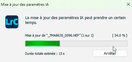Mise à jour des paramètres IA dans Lightroom Classic