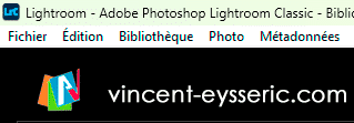 Plaque d'identité dans Lightroom Classic