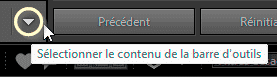 Sélectionner le contenu de la barre d'outils de Lightroom Classic