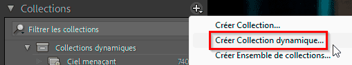 Créer une collection dynamique dans Lightroom Classic