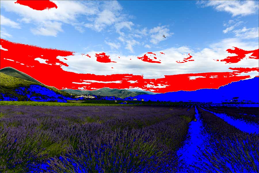 Visualisation des tons clairs et foncés dans l'image dans Lightroom Classic