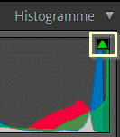 Ecrêtage d'un canal de couleur dans l'histogramme de Lightroom Classic