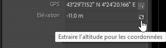 Extraire l'altitude pour les coordonnées GPS dans les Métadonnées de Lightroom Classic