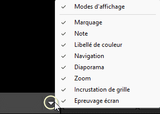Choix des outils de la barre d'outils du module développement de Lightroom Classic