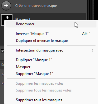 Gestion des masques dans Lightroom Classic