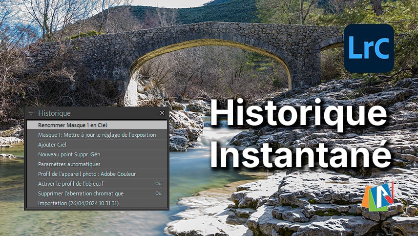Historique et instantané dans Lightroom Classic