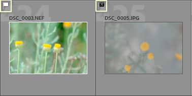 Marqueur retenu et rejeté dans Lightroom Classic